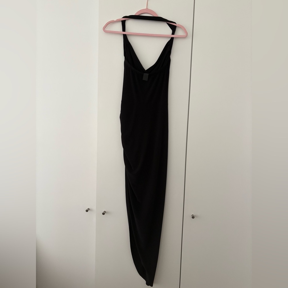 Norma Kamali Cayla Side Drape Gown in Black - Picture 10 of 10